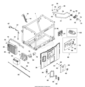 Main Unit P2 Diagram and Parts List for 030806-00  Briggs and Stratton Generator